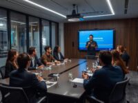 şirket içinde yenilik ve girişim merkezinin kurulması,_Startuplaı sunum yaparken yatırımcının dinlemesi şirket içinde yenilik ve girişim merkezinin kurulması,_Startuplaı sunum yaparken yatırımcının dinlemesi